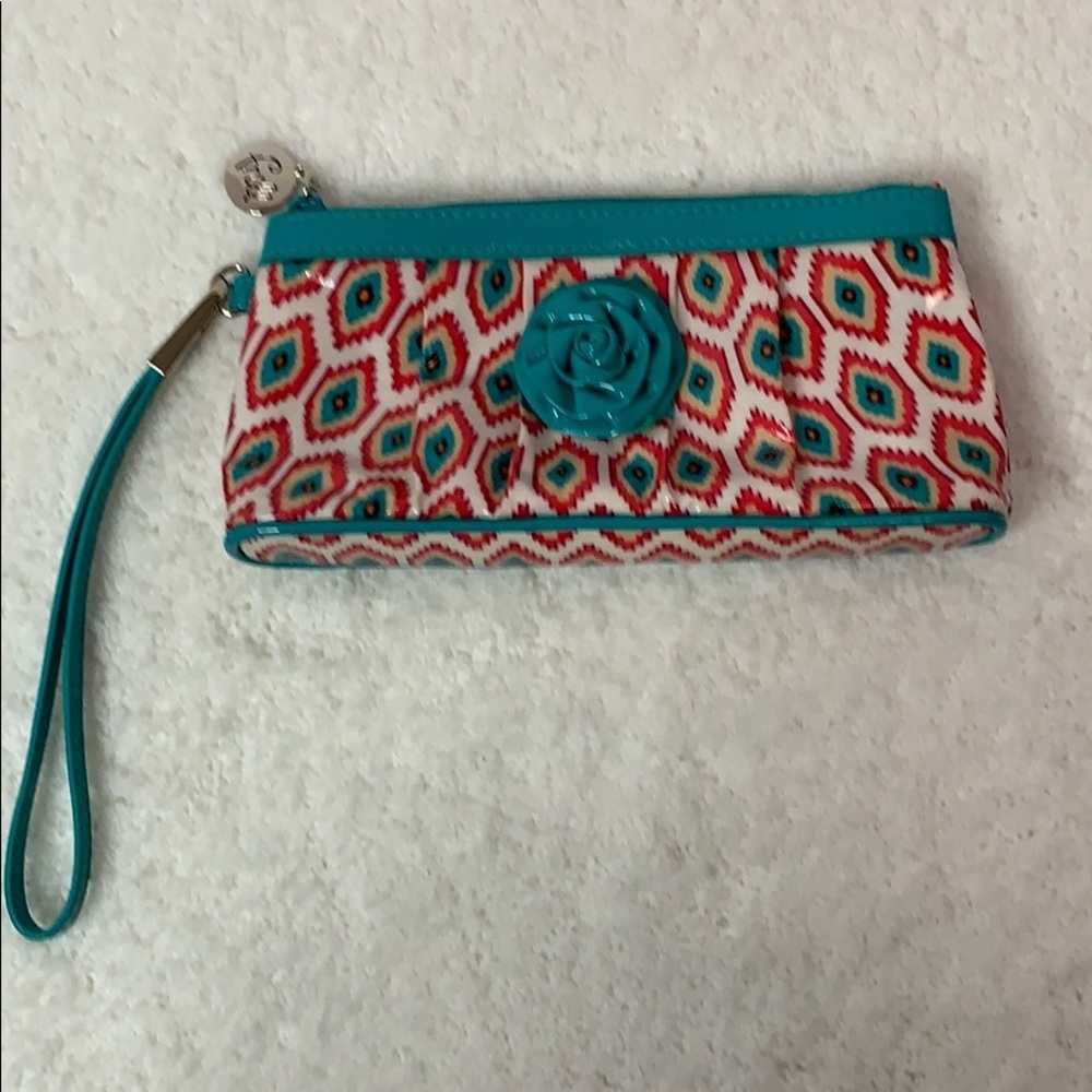 Vera Bradley Frill wristlet, Aztec pattern